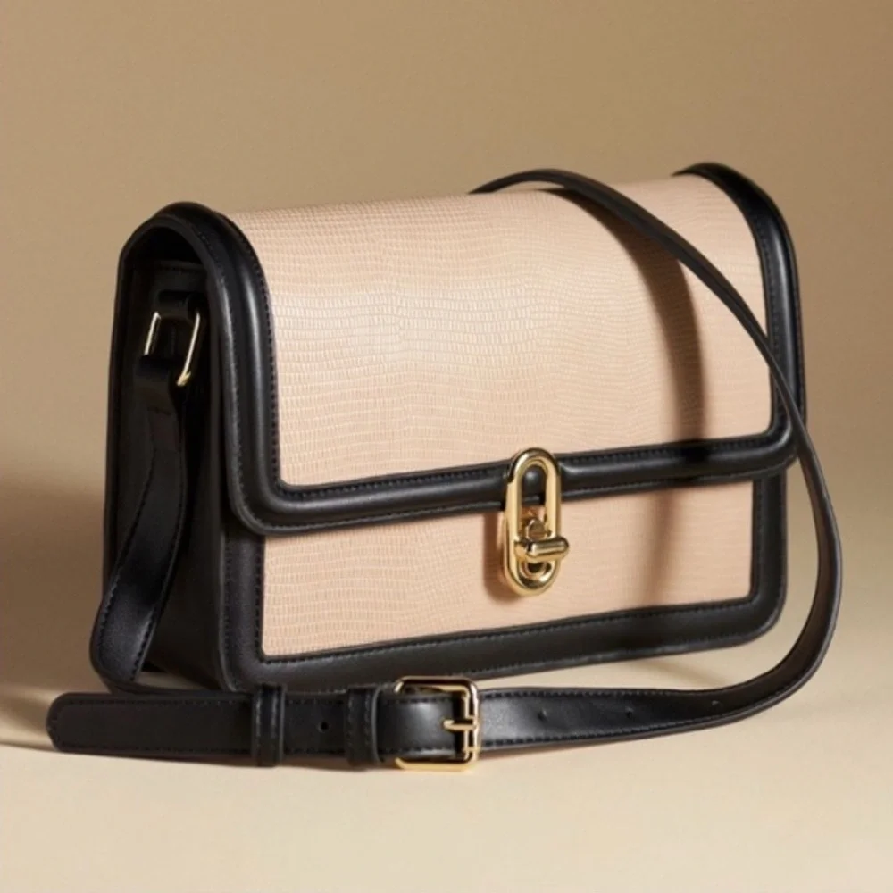 Jules Kae MIA Bag in Blush Lizard / Black, NWT - Picture 1 of 5